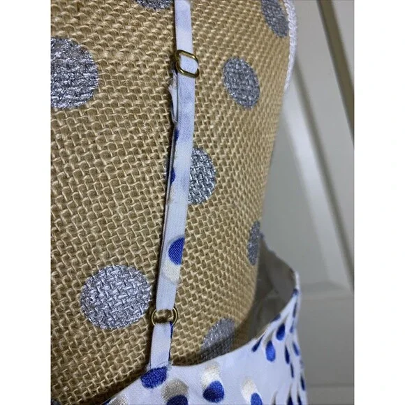 Lilly Pulitzer Madelina Dress Large Bennet Blue Polka Dot Ruffle Summer Flirty - Picture 11 of 16